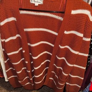 Women's Rust Striped Sweater